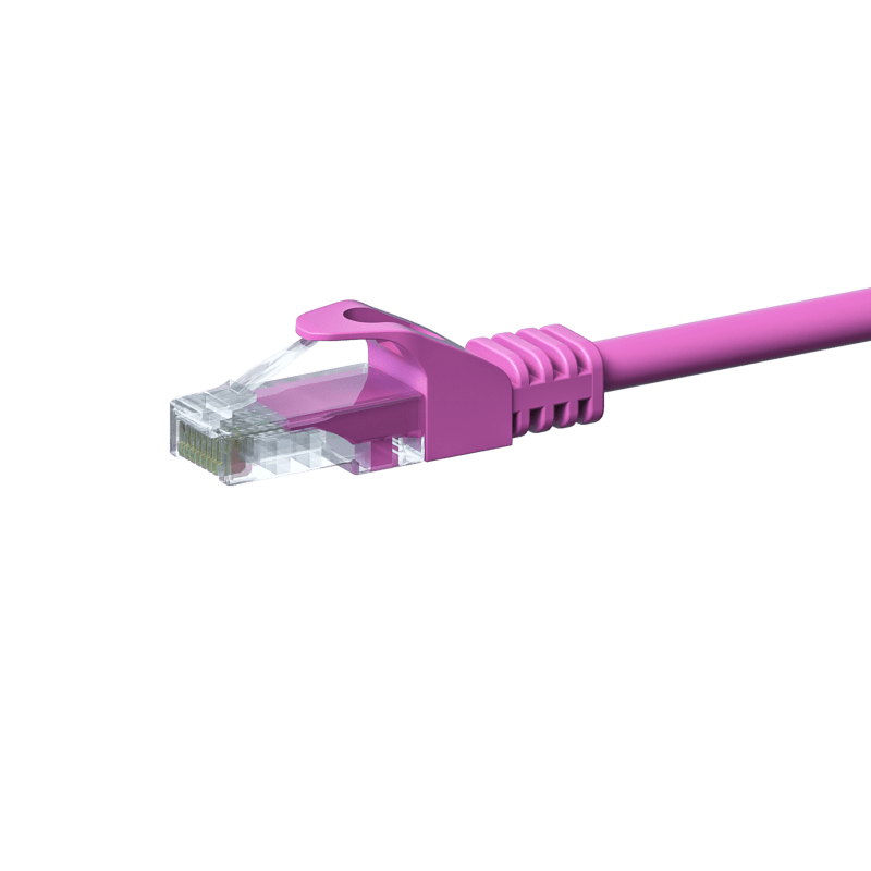 Kabel krosowy UTP CAT5e 1m różowy - CCA