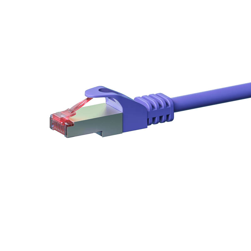 Kabel krosowy CAT6 S/FTP (PIMF) 1m fioletowy 