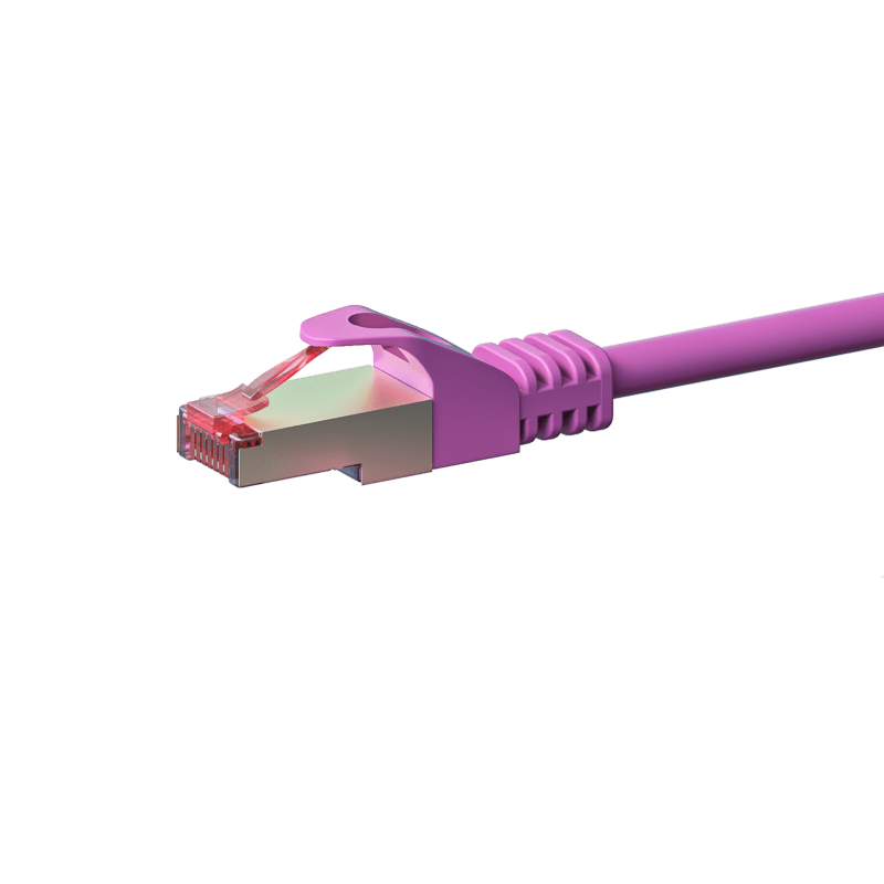 Kabel krosowy CAT6 S/FTP (PIMF) 7,50 m różowy 