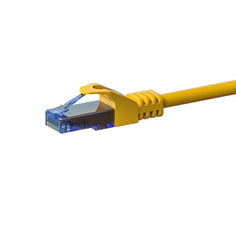 Kabel krosowy UTP CAT6a 1,50 m żółty - 100% miedź