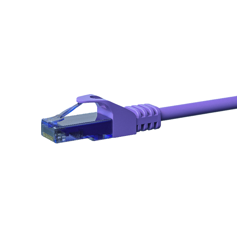 Kabel krosowy UTP CAT6a 1,50 m fioletowy - 100% miedź