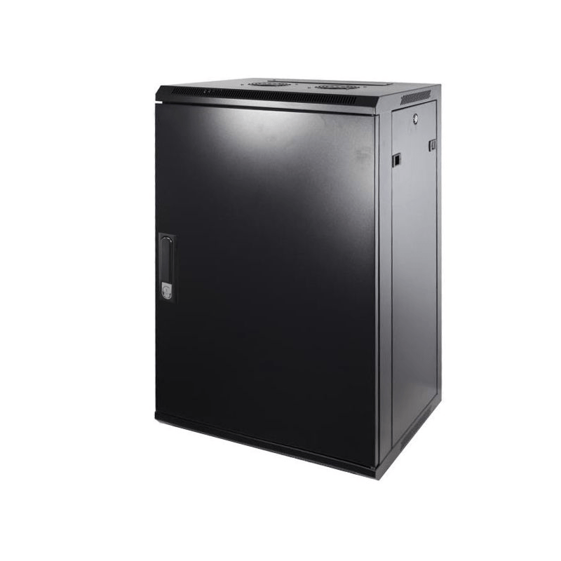 Szafka ścienna 18U z drzwiami metalowymi 600x450x900mm (szer. x gł. x wys.)