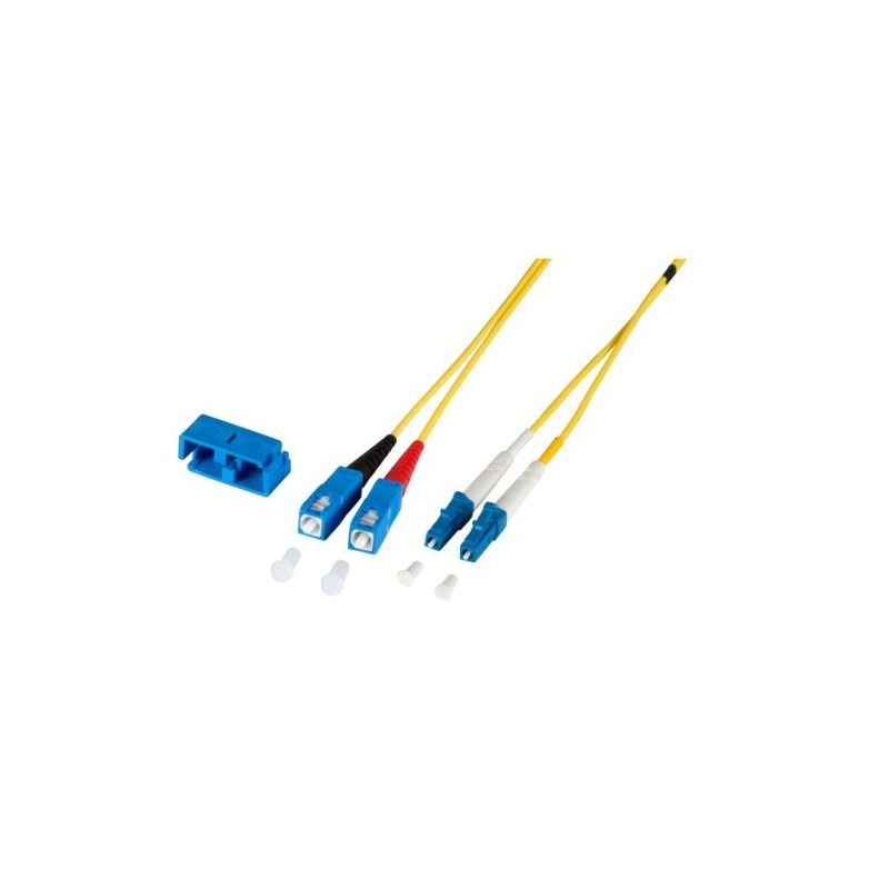 Kabel światłowodowy dupleksowy OS2 LC-SC 1m