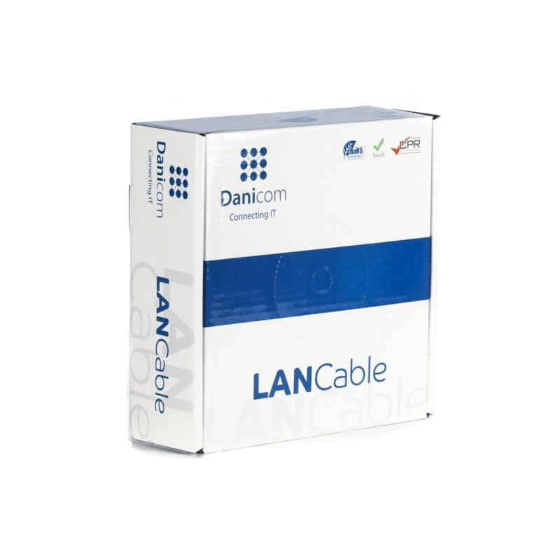 Kabel CAT5e F/UTP 50m na szpuli sztywny szary CCA