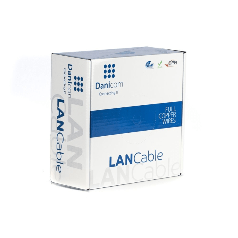 DANICOM CAT5e FTP 100m Kabel zewnętrzny na rolce sztywny - PE (Fca)