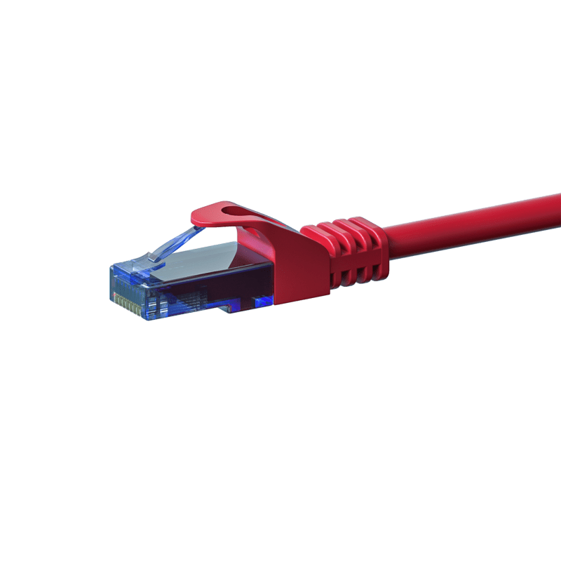 Kabel krosowy UTP CAT6a 5m czerwony - 100% miedź