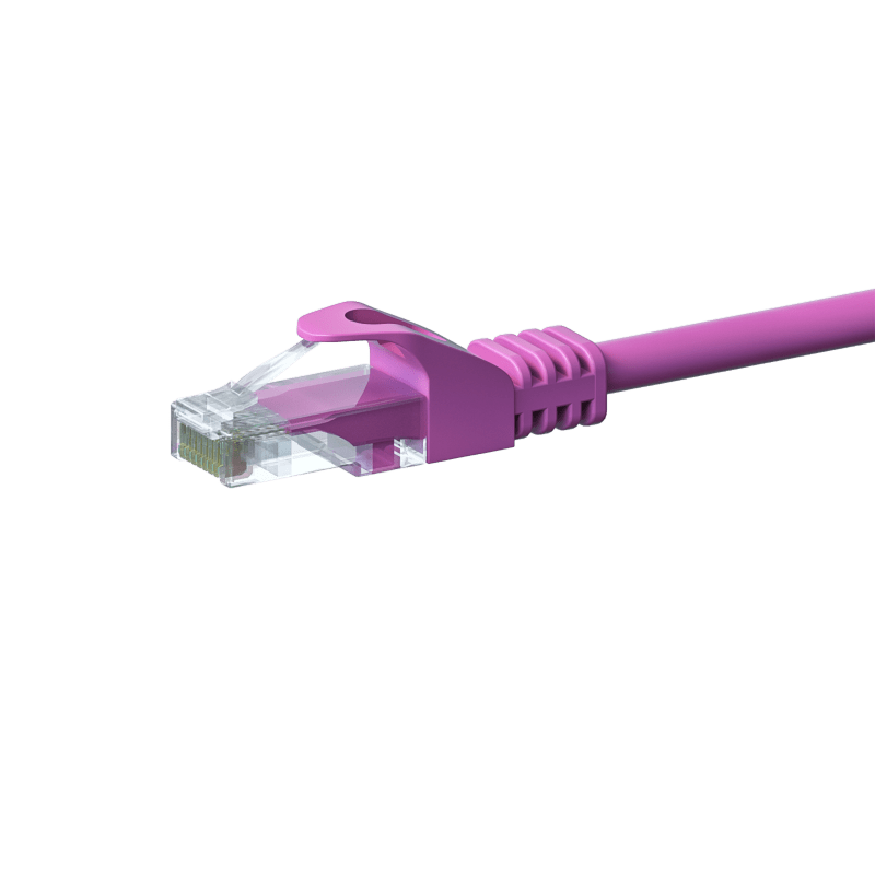Kabel krosowy UTP CAT5e 5m różowy - 100% miedź