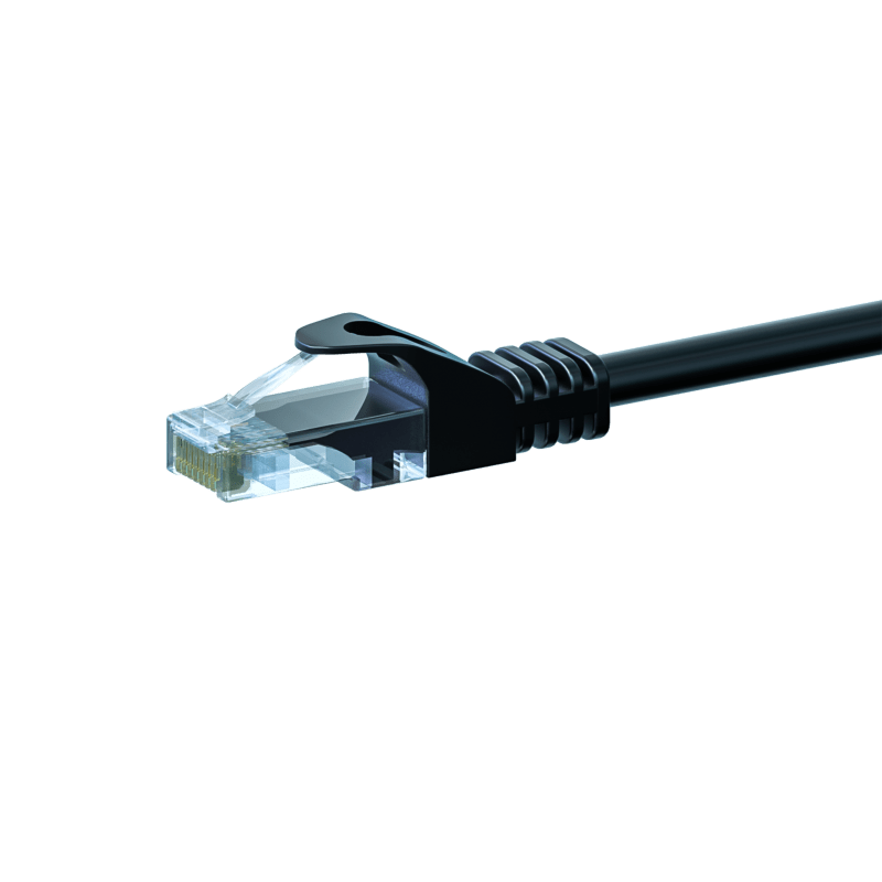 Kabel krosowy UTP CAT5e 2m czarny - 100% miedź