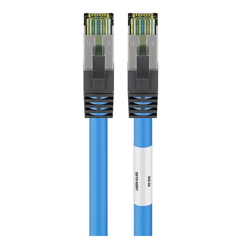 Kabel krosowy Cat8 S/FTP (PIMF) 5m niebieski