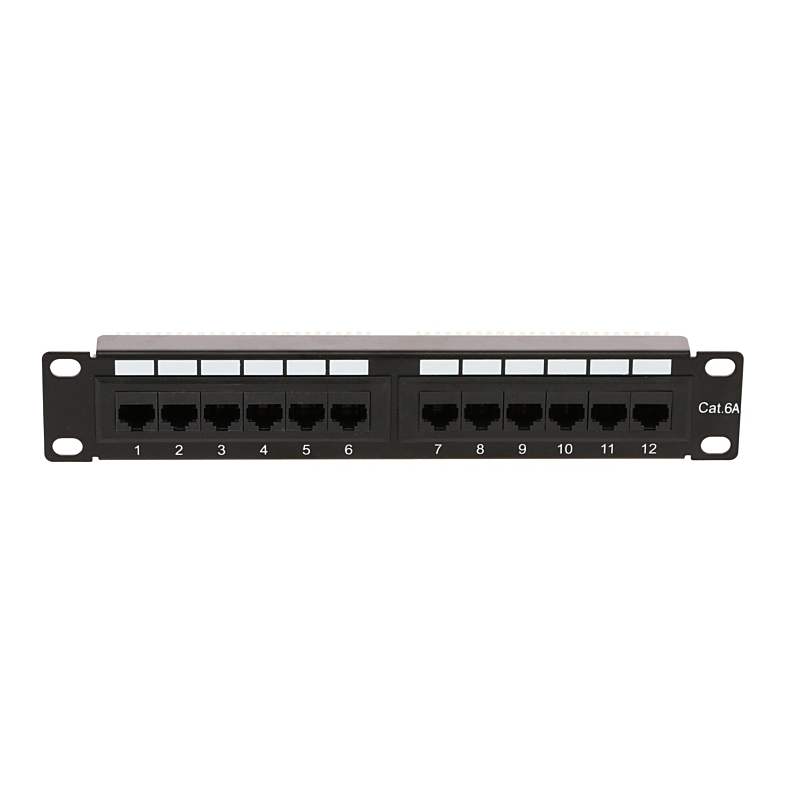 Panel krosowy UTP CAT6a 10 cali - 12 portów