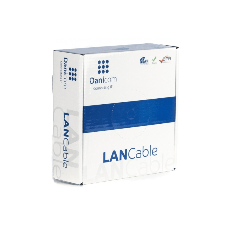 Kabel CAT6 S/FTP 100m na szpuli elastyczny szary CCA