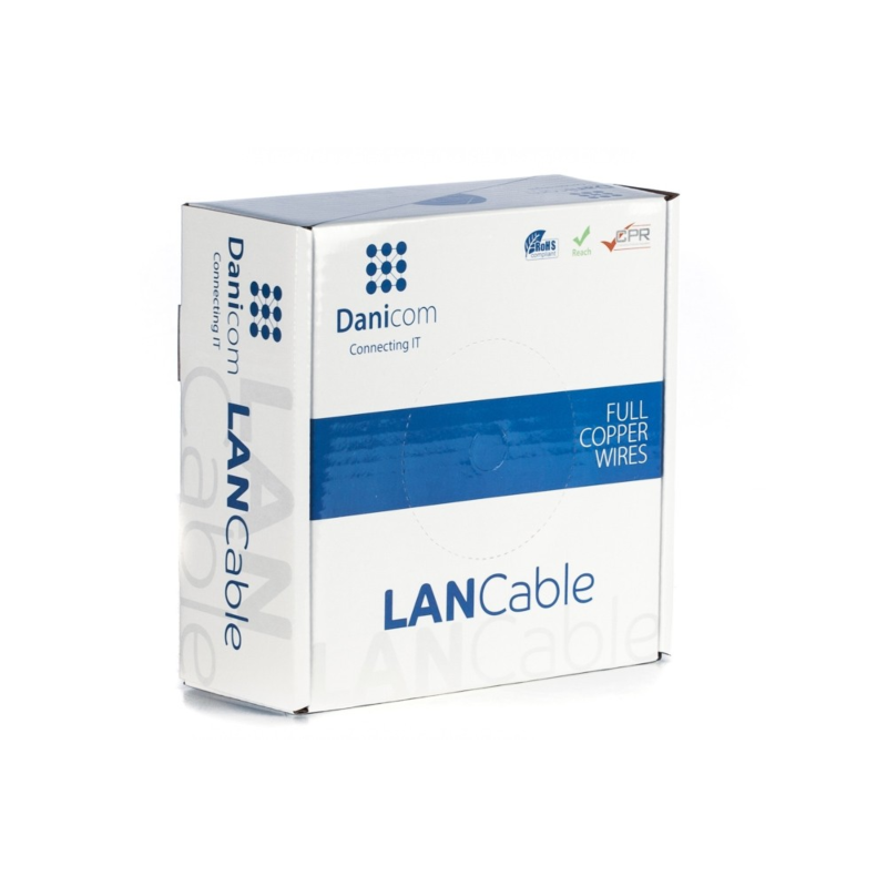 DANICOM CAT5E UTP 50m cable on roll rigid - LSZH (Dca)