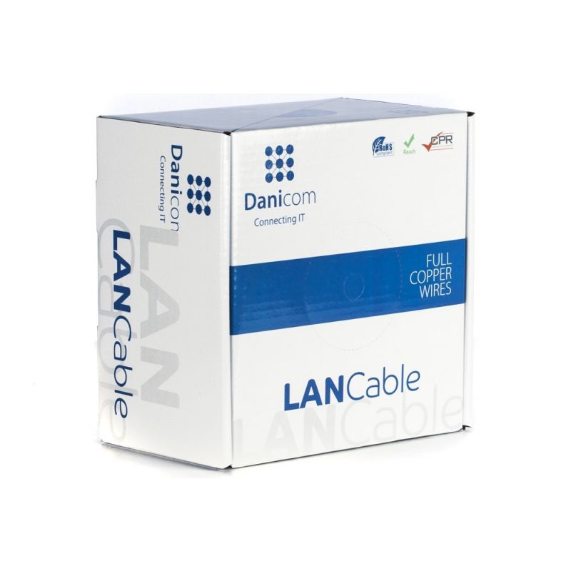 DANICOM CAT6 FTP 100m kabel na rolce elastyczny - PVC (Fca)
