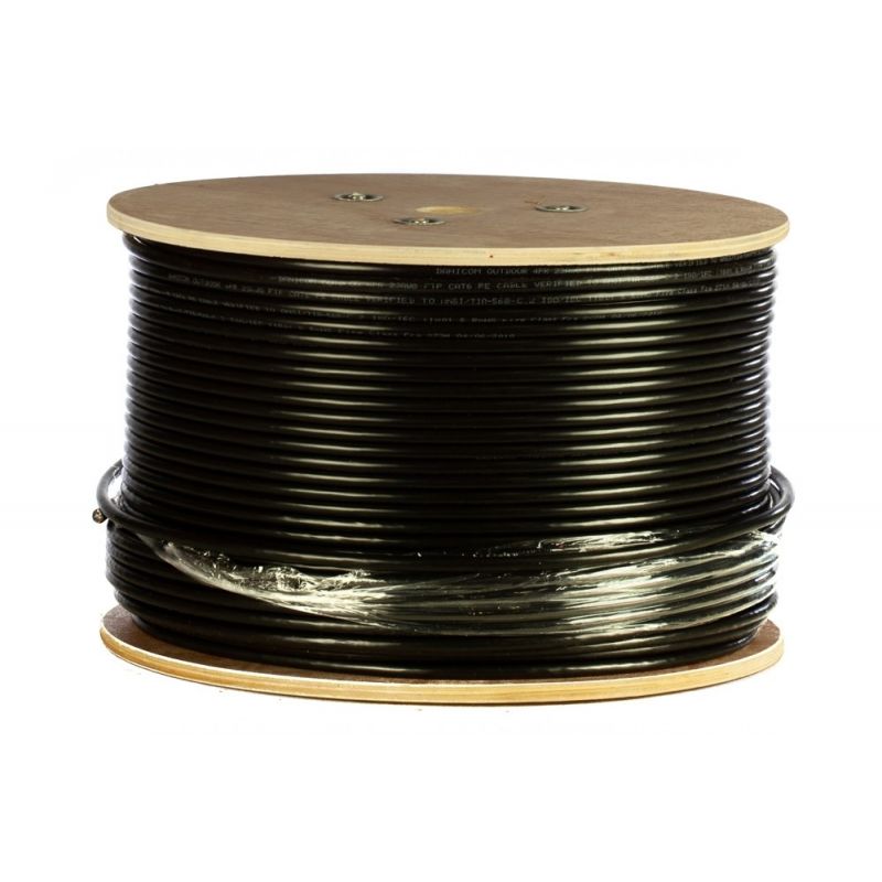 Kabel zewnętrzny DANICOM CAT6 FTP 305 m, sztywny w rolce - PE (Fca)