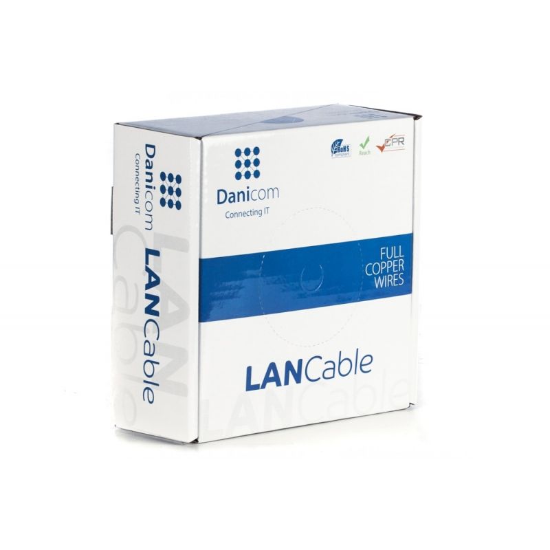 DANICOM CAT5E UTP 50m kabel na rolce elastyczny - PVC (Fca)