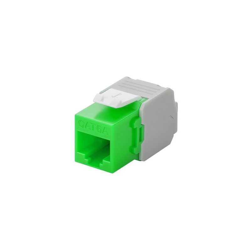 Złącze Keystone CAT6a UTP - beznarzędziowe - zielone