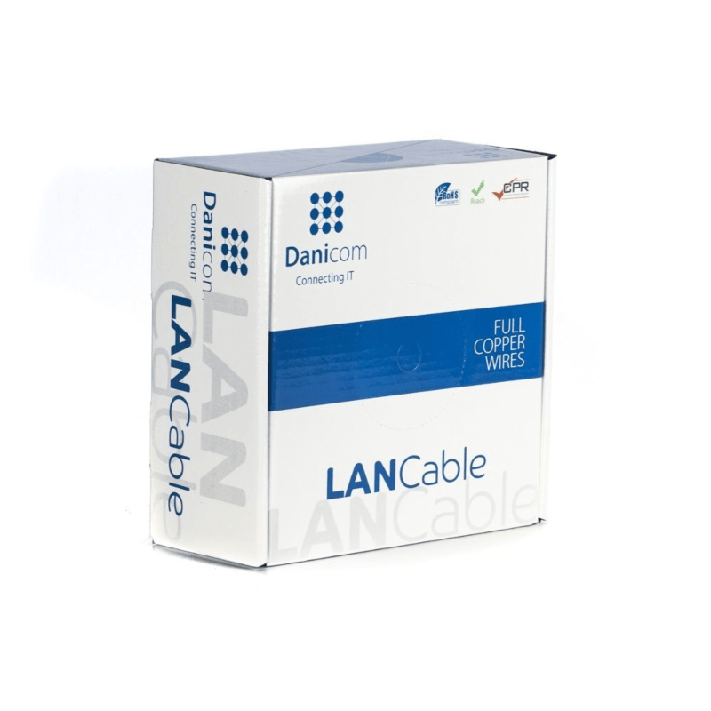 DANICOM CAT7 S/FTP 50m Kabel zewnętrzny na rolce, sztywny - PE (Fca)