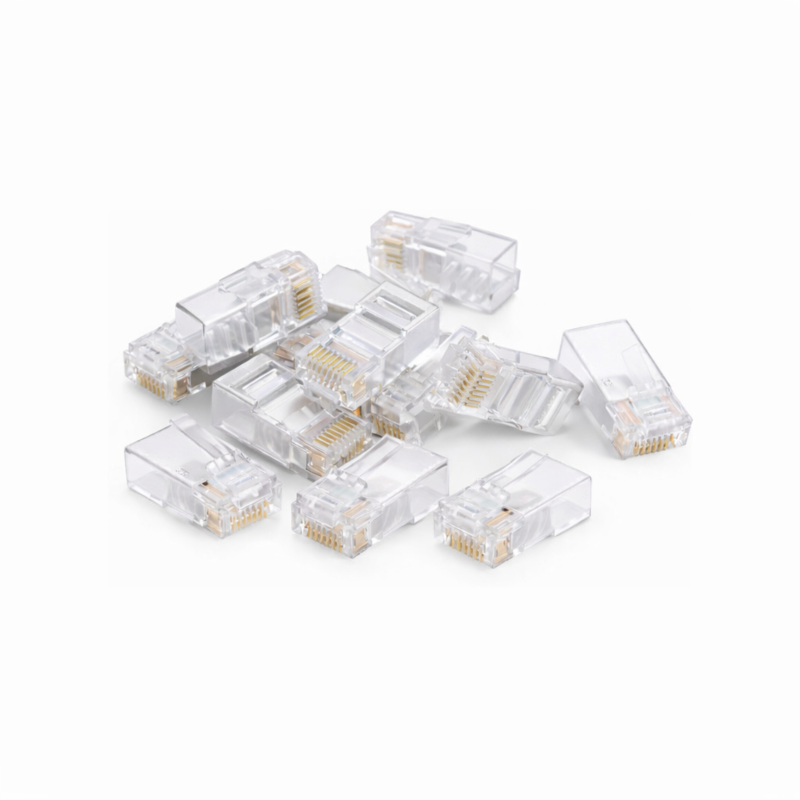 Złącze przelotowe DANICOM UTP CAT6 RJ45 - elastyczny rdzeń przelotowy - 10 sztuk