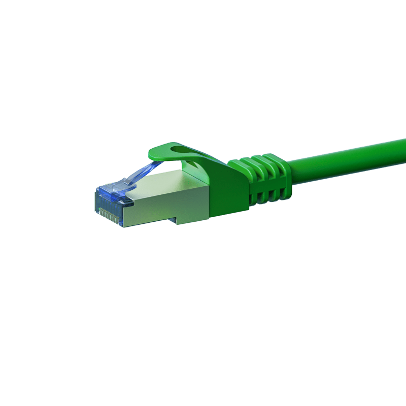 Kabel krosowy CAT6a S/FTP (PIMF) 5m zielony