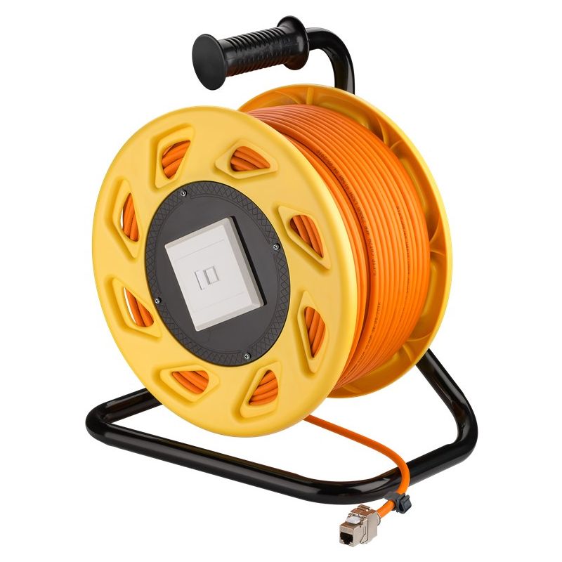 Bęben na kabel CAT7 S/FTP ze złączem Keystone CAT6a - RJ45 - 50 metrów