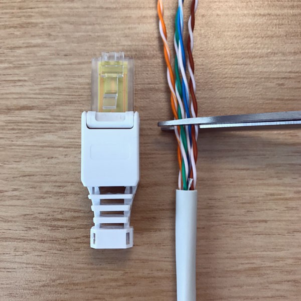 Przytnij guzek aderoare na prosto i do odpowiedniego rozmiaru.